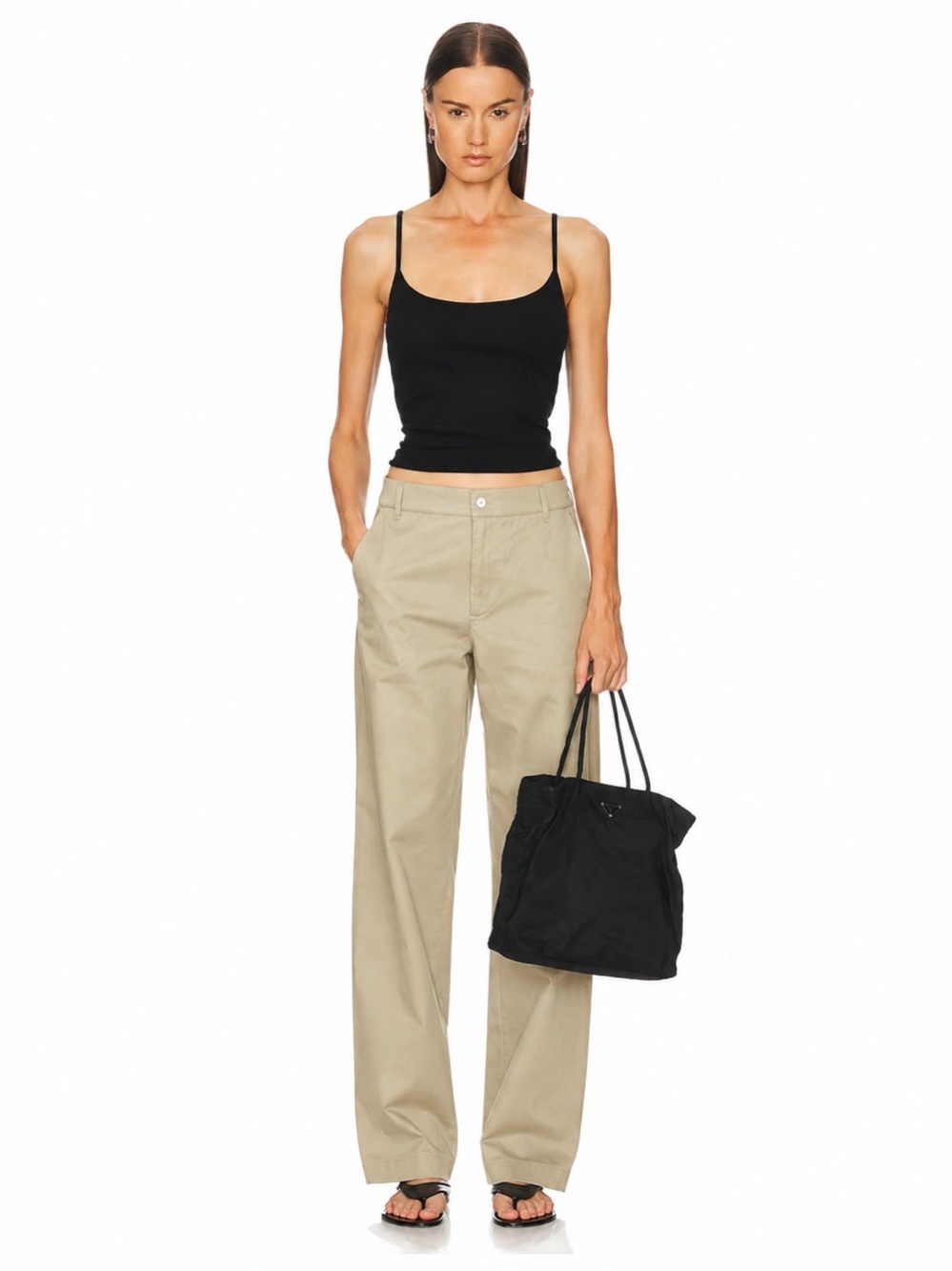 NWT DONNI. CHINO PANT in stone size 6